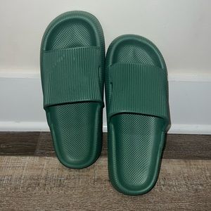 Green slippers
